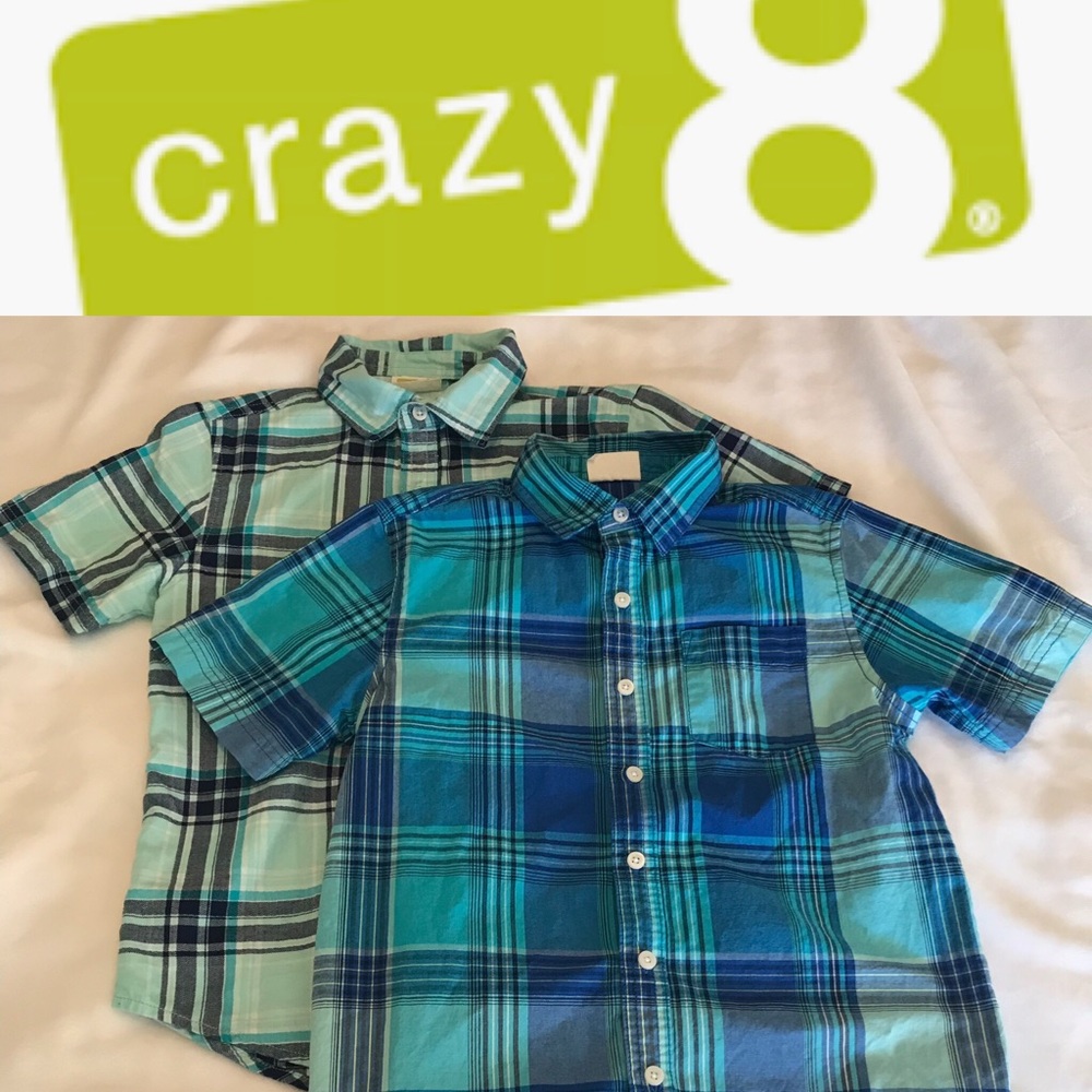 🌼boys plaid button down short sleeve shirt s🌼